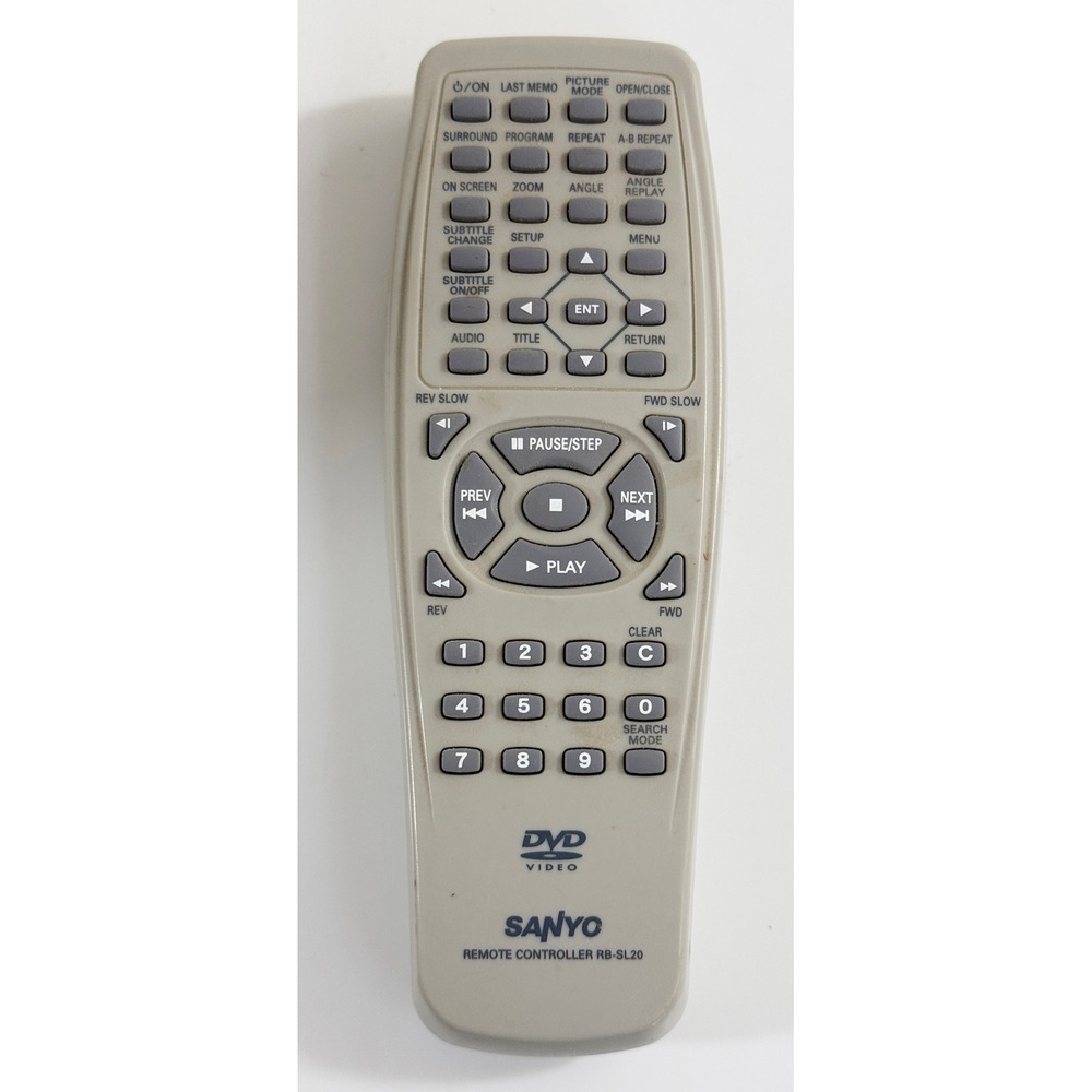 Sanyo Remote Controller RB-SL20 DVD Video Player Grey Replacement